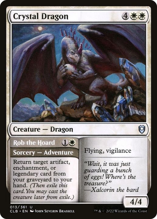 Crystal Dragon // Rob the Hoard in the group Magic the Gathering / Types / Colors / White at Proxyprinters.com (20680)