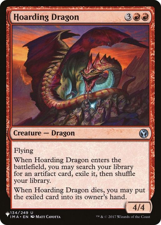 Hoarding Dragon in the group Magic the Gathering / Types / Colors / Red at Proxyprinters.com (2082)