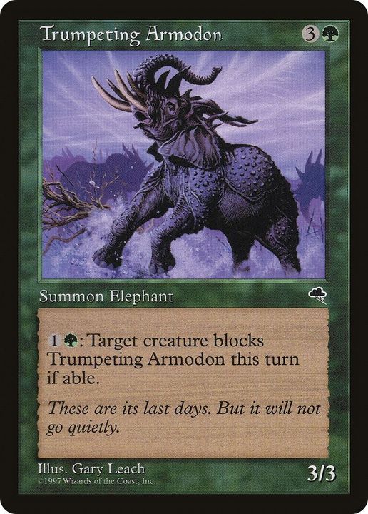 Trumpeting Armodon in the group Magic the Gathering / Types / Colors / Green at Proxyprinters.com (20920)