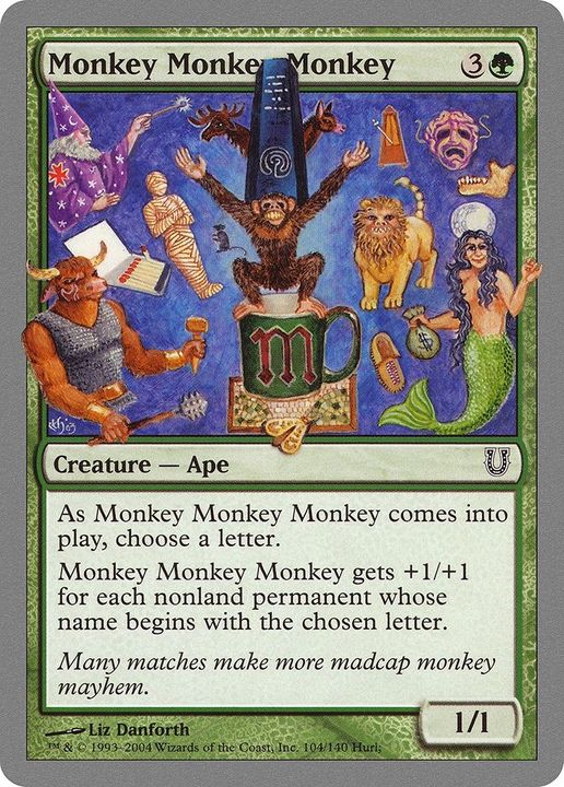 Monkey Monkey Monkey in the group Magic the Gathering / Sets / Unhinged Promos at Proxyprinters.com (21160)