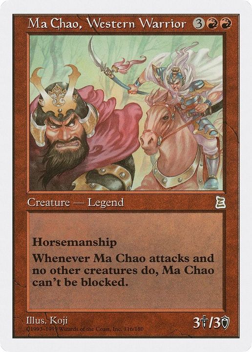 Ma Chao, Western Warrior in the group Magic the Gathering / Types / Creatures / Warrior at Proxyprinters.com (21182)