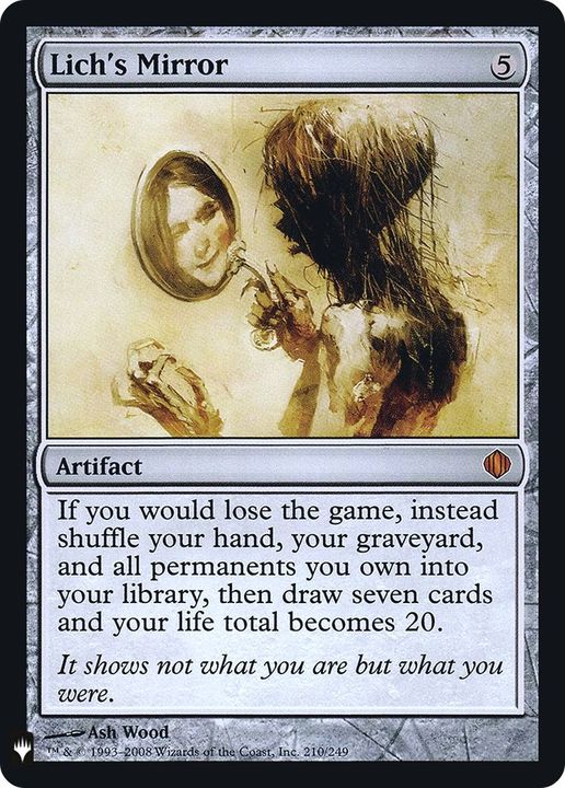 Lich's Mirror in the group Magic the Gathering / Types / Artifacts / Artifact at Proxyprinters.com (21252)