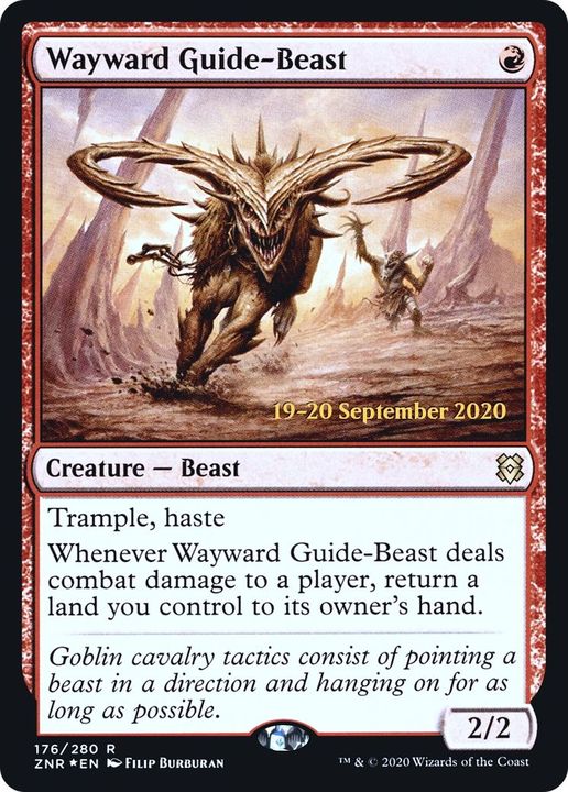 Wayward Guide-Beast in the group Magic the Gathering / Types / Colors / Red at Proxyprinters.com (21278)