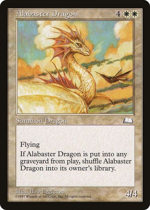 Alabaster Dragon in the group Magic the Gathering / Types / Colors / White at Proxyprinters.com (21322)