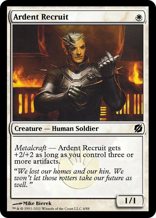 Ardent Recruit in the group Magic the Gathering / Sets / Duel Decks: Mirrodin Pure vs. New Phyrexia at Proxyprinters.com (21435)