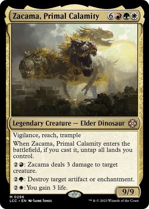 Zacama, Primal Calamity in the group Magic the Gathering / Types / Colors / Multicolors / G, R, W at Proxyprinters.com (2156)