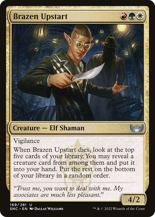 Brazen Upstart in the group Magic the Gathering / Types / Colors / Multicolors / G, R, W at Proxyprinters.com (21581)