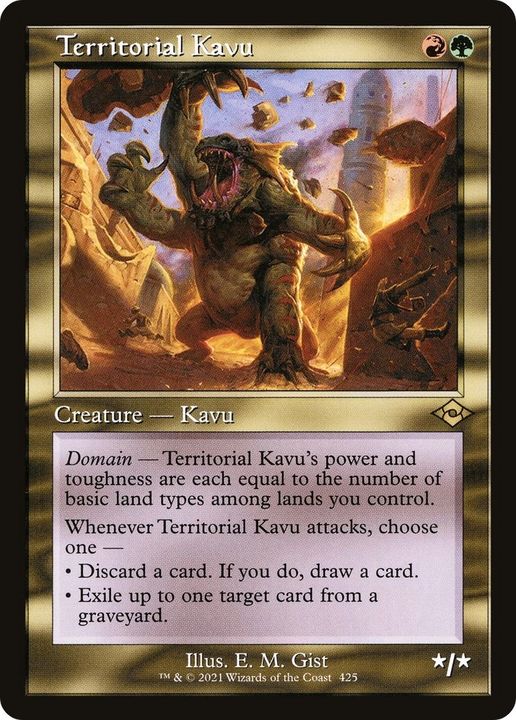 Territorial Kavu in the group Magic the Gathering / Types / Colors / Multicolors / G, R at Proxyprinters.com (21653)