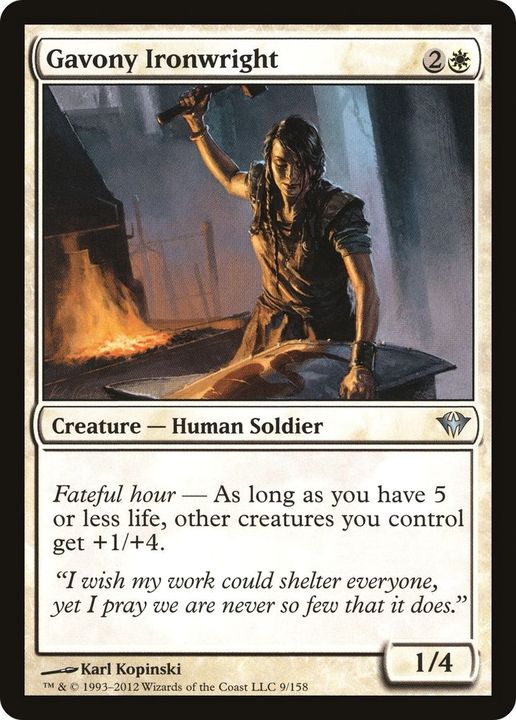 Gavony Ironwright in the group Magic the Gathering / Types / Creatures / Human at Proxyprinters.com (2177)