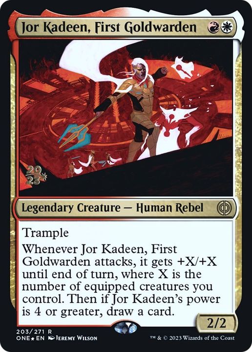 Jor Kadeen, First Goldwarden in the group Magic the Gathering / Types / Colors / Multicolors / R, W at Proxyprinters.com (21847)