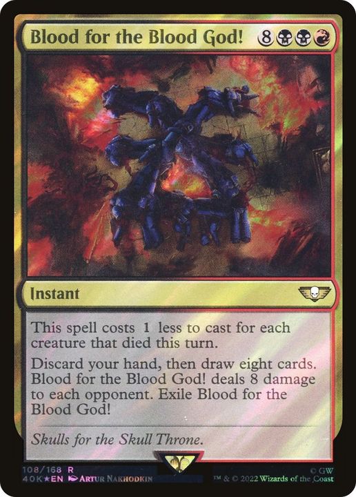 Blood for the Blood God! in the group Magic the Gathering / Types / Colors / Multicolors / B, R at Proxyprinters.com (21892)