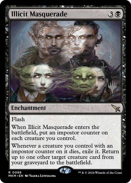 Illicit Masquerade in the group Magic the Gathering / Sets / Murders at Karlov Manor Promos at Proxyprinters.com (22092)