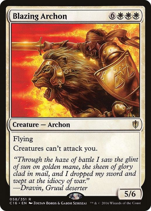 Blazing Archon in the group Magic the Gathering / Types / Colors / White at Proxyprinters.com (22116)