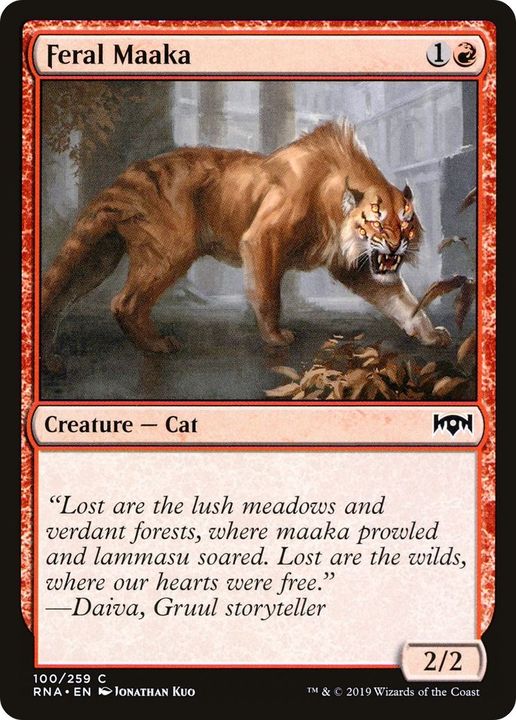 Feral Maaka in the group Magic the Gathering / Types / Colors / Red at Proxyprinters.com (22168)