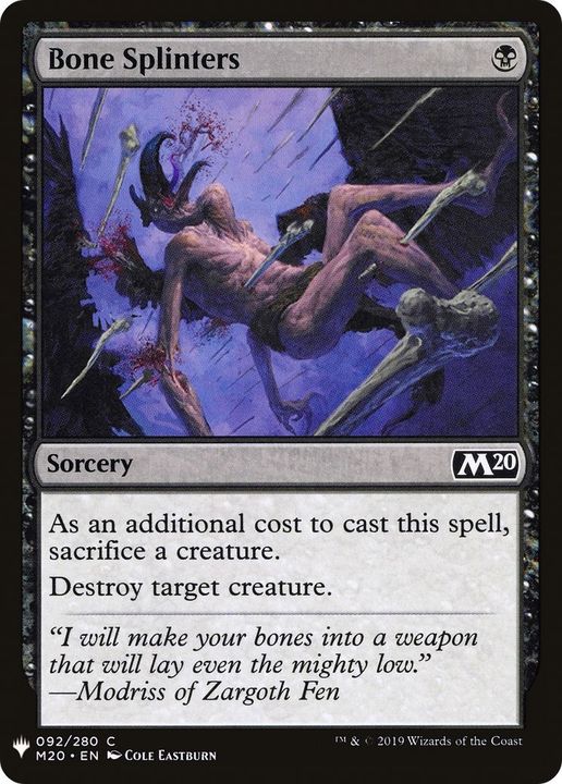 Bone Splinters in the group Magic the Gathering / Types / Colors / Black at Proxyprinters.com (2231)