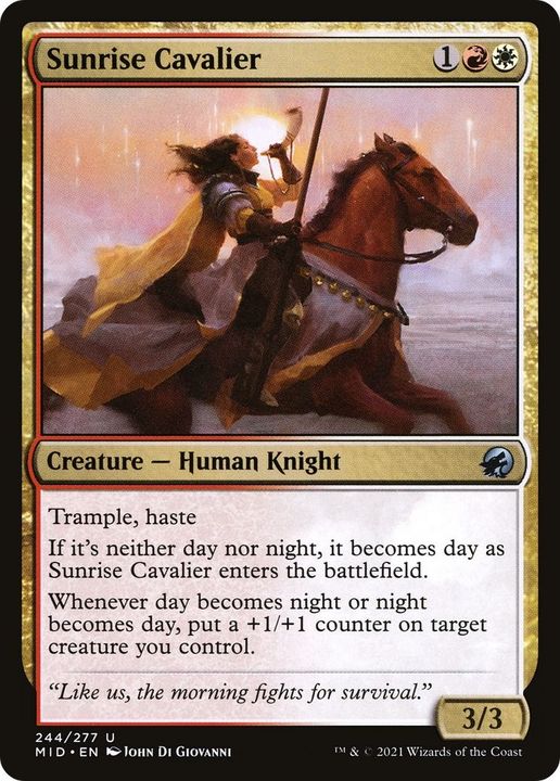 Sunrise Cavalier in the group Magic the Gathering / Types / Colors / Multicolors / R, W at Proxyprinters.com (22320)