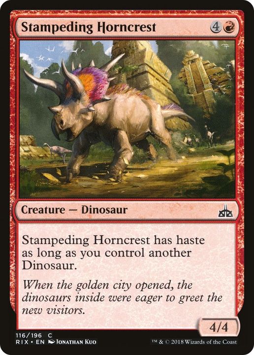 Stampeding Horncrest in the group Magic the Gathering / Types / Colors / Red at Proxyprinters.com (22430)