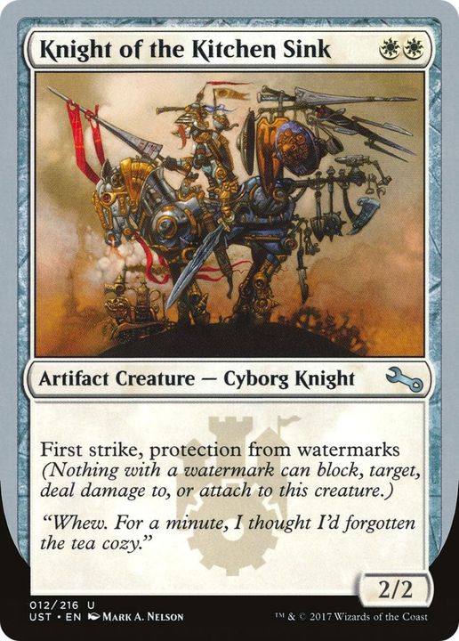 Knight of the Kitchen Sink in the group Magic the Gathering / Types / Colors / White at Proxyprinters.com (22517)