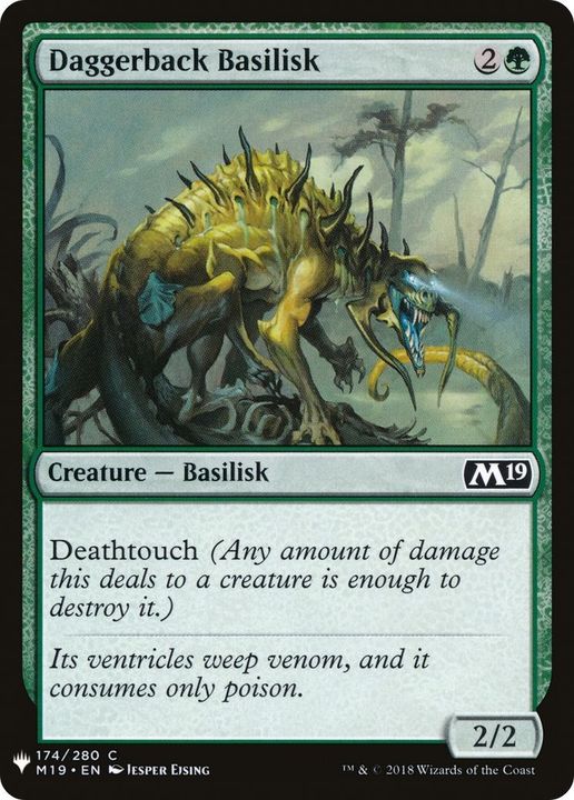 Daggerback Basilisk in the group Magic the Gathering / Types / Colors / Green at Proxyprinters.com (22836)