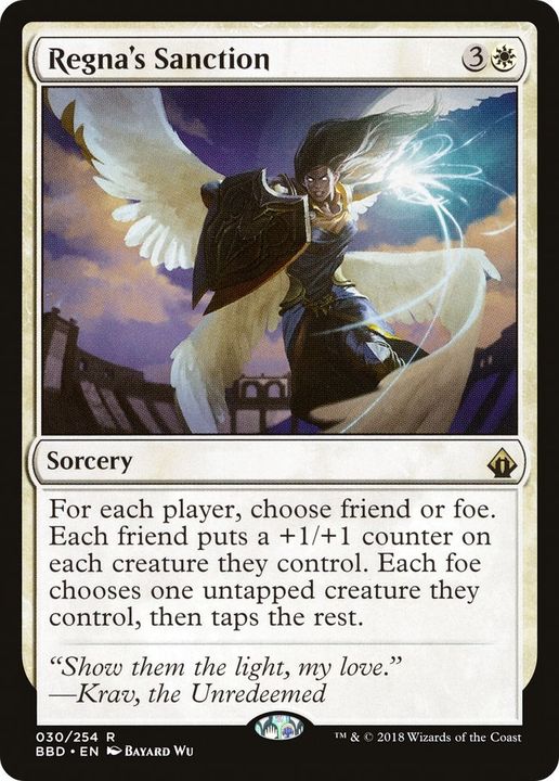 Regna's Sanction in the group Magic the Gathering / Types / Colors / White at Proxyprinters.com (22910)