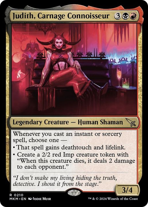 Judith, Carnage Connoisseur in the group Magic the Gathering / Types / Colors / Multicolors / B, R at Proxyprinters.com (22921)