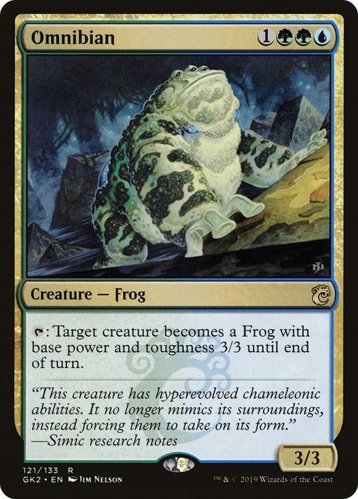 Omnibian in the group Magic the Gathering / Types / Colors / Multicolors / G, U at Proxyprinters.com (22936)