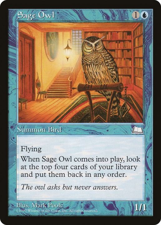 Sage Owl in the group Magic the Gathering / Types / Colors / Blue at Proxyprinters.com (22994)