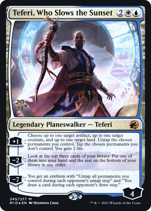 Teferi, Who Slows the Sunset in the group Magic the Gathering / Types / Colors / Multicolors / U, W at Proxyprinters.com (2313)