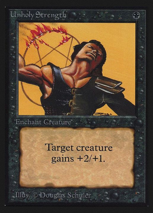 Unholy Strength in the group Magic the Gathering / Types / Colors / Black at Proxyprinters.com (23180)