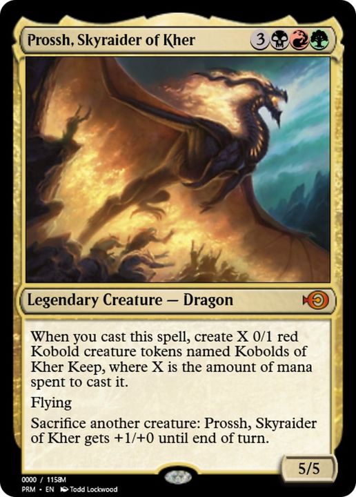 Prossh, Skyraider of Kher in the group Magic the Gathering / Types / Colors / Multicolors / B, G, R at Proxyprinters.com (23296)