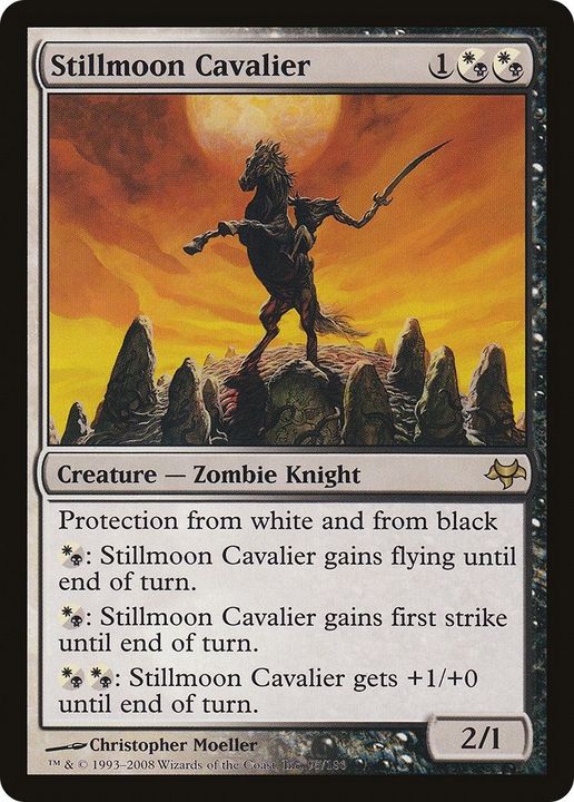 Stillmoon Cavalier in the group Magic the Gathering / Types / Colors / Multicolors / B, W at Proxyprinters.com (23418)