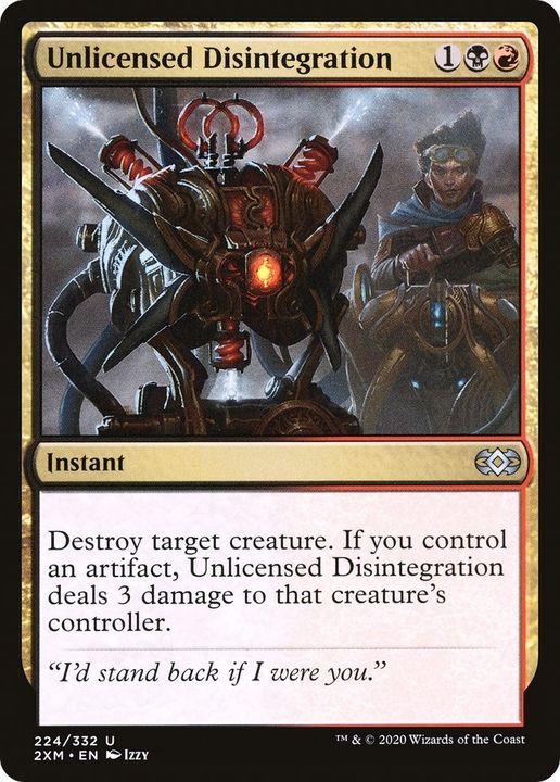 Unlicensed Disintegration in the group Magic the Gathering / Types / Colors / Multicolors / B, R at Proxyprinters.com (23459)