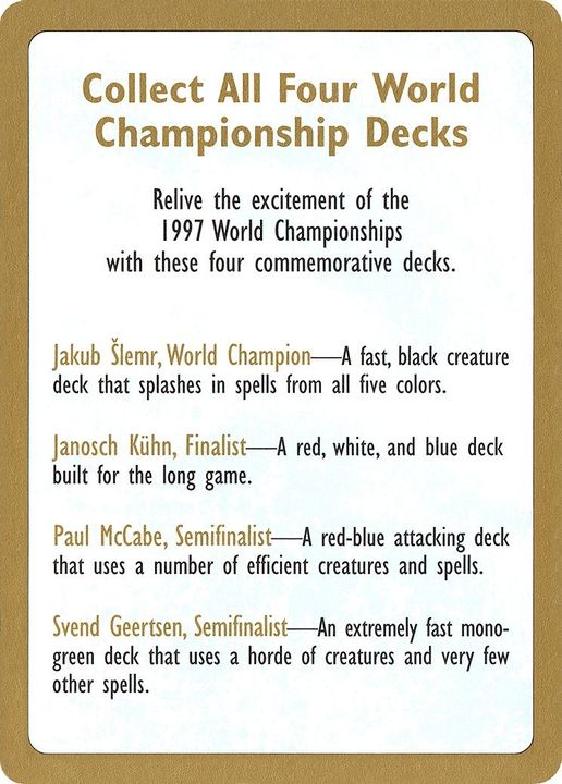 1997 World Championships Ad in the group Singles at Proxyprinters.com (23655)