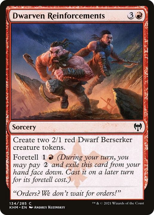 Dwarven Reinforcements in the group Magic the Gathering / Types / Colors / Red at Proxyprinters.com (23660)