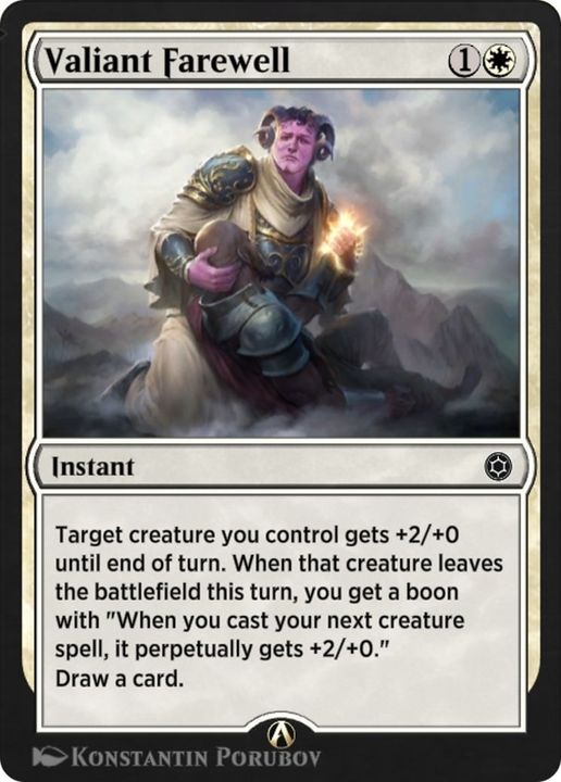 Valiant Farewell in the group Magic the Gathering / Types / Colors / White at Proxyprinters.com (23699)