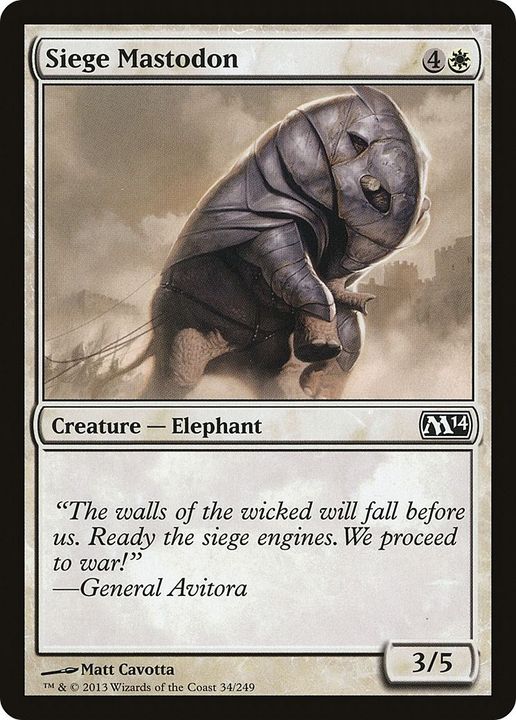 Siege Mastodon in the group Magic the Gathering / Types / Colors / White at Proxyprinters.com (23714)