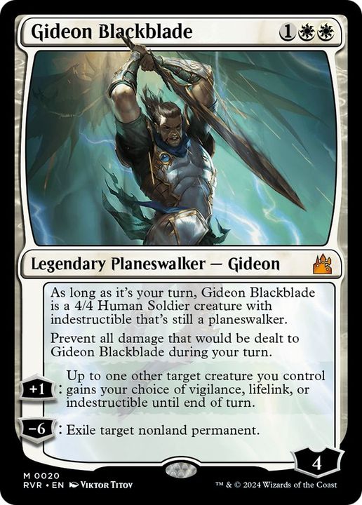 Gideon Blackblade in the group Magic the Gathering / Types / Colors / White at Proxyprinters.com (23820)