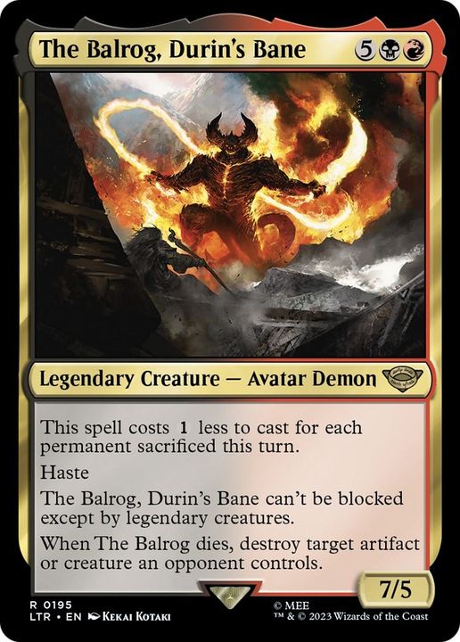 The Balrog, Durin's Bane in the group Magic the Gathering / Sets / The Lord of the Rings: Tales of Middle-earth at Proxyprinters.com (23896)