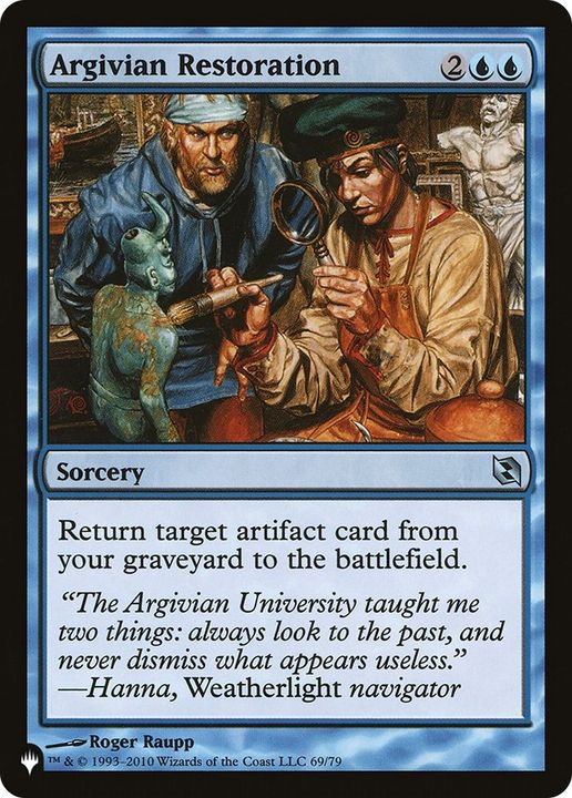 Argivian Restoration in the group Magic the Gathering / Types / Colors / Blue at Proxyprinters.com (24007)