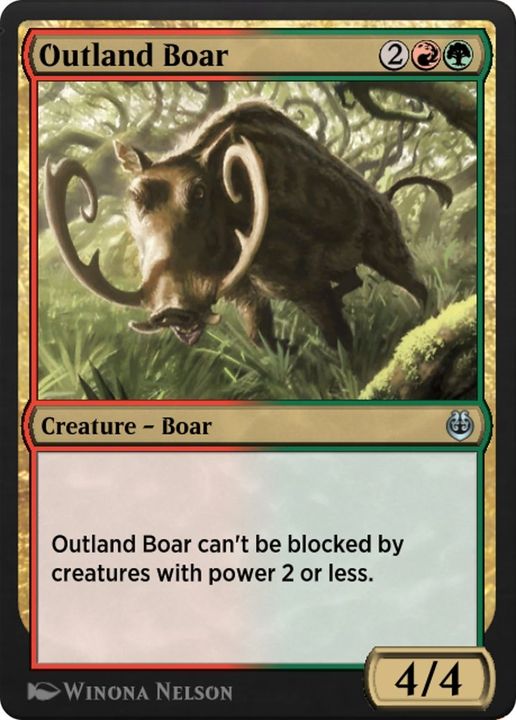 Outland Boar in the group Magic the Gathering / Types / Colors / Multicolors / G, R at Proxyprinters.com (24099)