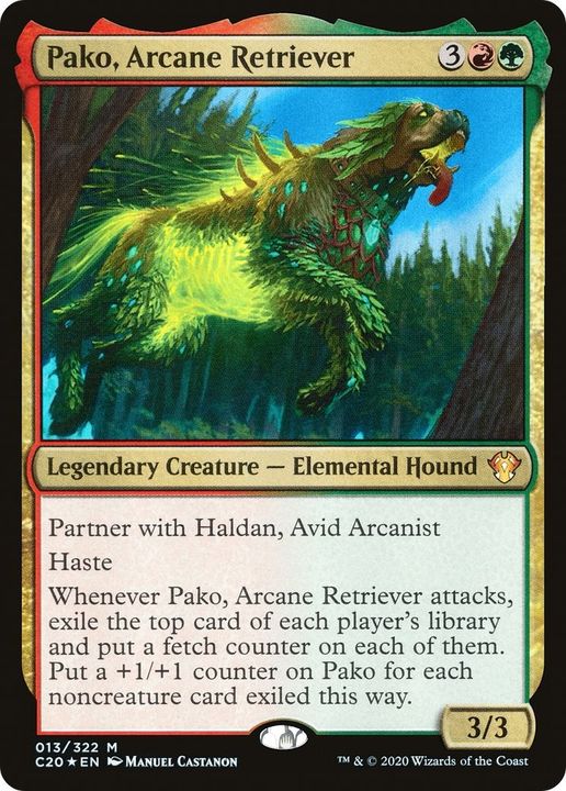 Pako, Arcane Retriever in the group Magic the Gathering / Types / Colors / Multicolors / G, R at Proxyprinters.com (2412)