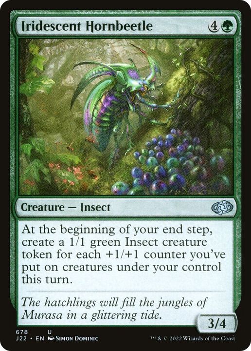 Iridescent Hornbeetle in the group Magic the Gathering / Sets / Jumpstart 2022 at Proxyprinters.com (24230)