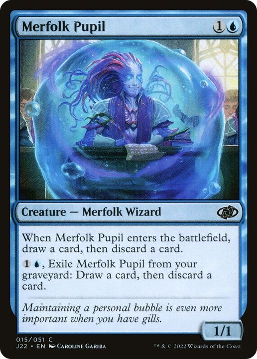 Merfolk Pupil in the group Magic the Gathering / Types / Creatures / Wizard at Proxyprinters.com (24346)