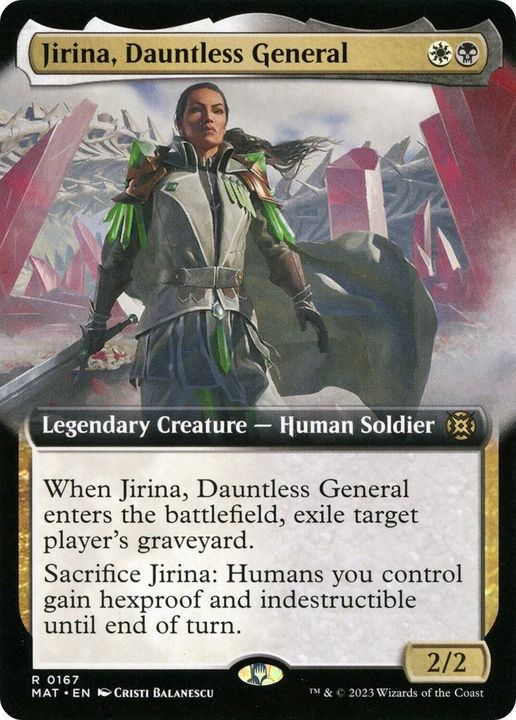 Jirina, Dauntless General in the group Magic the Gathering / Types / Colors / Multicolors / B, W at Proxyprinters.com (24450)