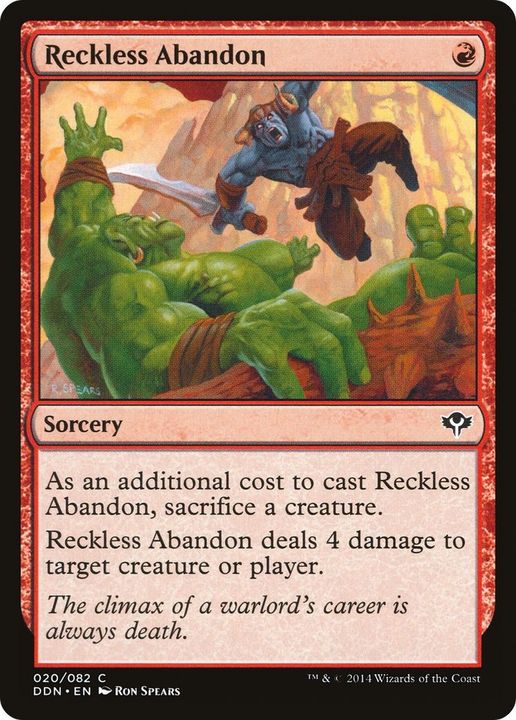 Reckless Abandon in the group Magic the Gathering / Types / Colors / Red at Proxyprinters.com (24524)