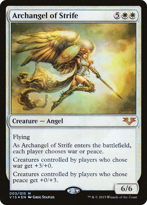 Archangel of Strife in the group Magic the Gathering / Types / Colors / White at Proxyprinters.com (24550)