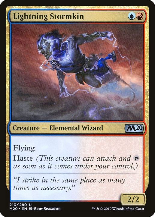 Lightning Stormkin in the group Magic the Gathering / Types / Colors / Multicolors / R, U at Proxyprinters.com (24736)