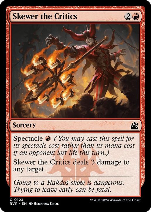 Skewer the Critics in the group Magic the Gathering / Sets / Ravnica: City of Guilds Promos at Proxyprinters.com (24744)