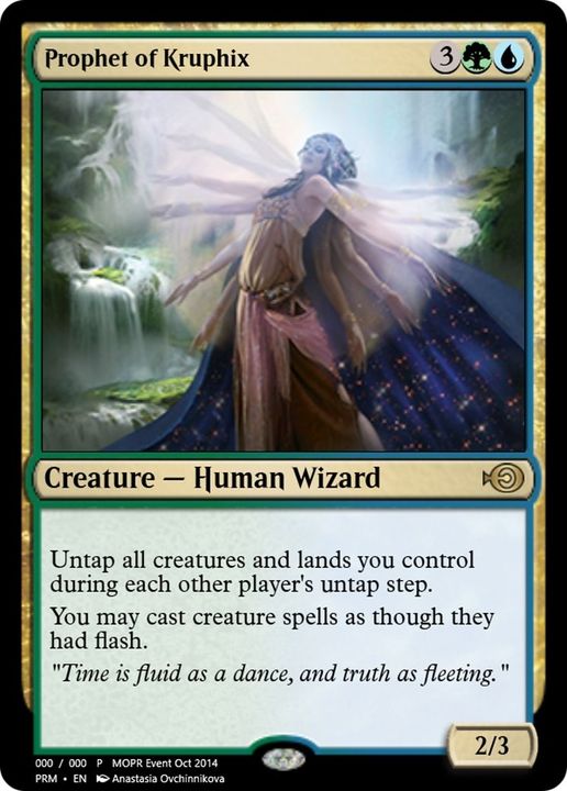 Prophet of Kruphix in the group Magic the Gathering / Types / Colors / Multicolors / G, U at Proxyprinters.com (24825)