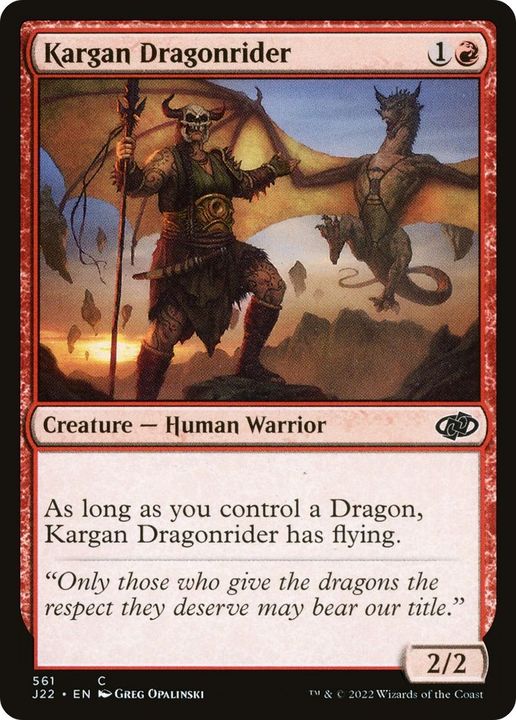 Kargan Dragonrider in the group Magic the Gathering / Sets / Jumpstart 2022 at Proxyprinters.com (2488)